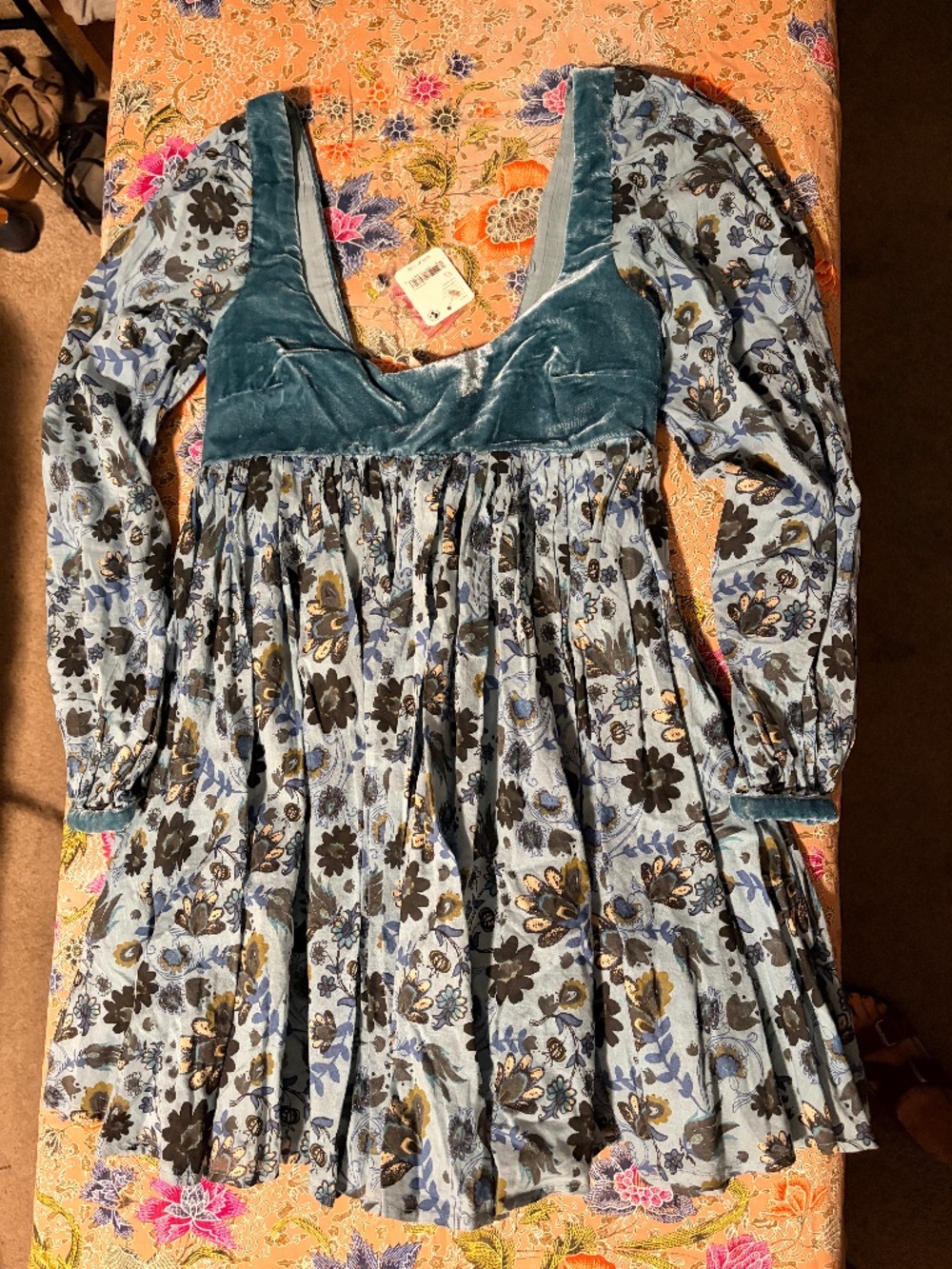 Free People empire waist baby doll dress NWT XS